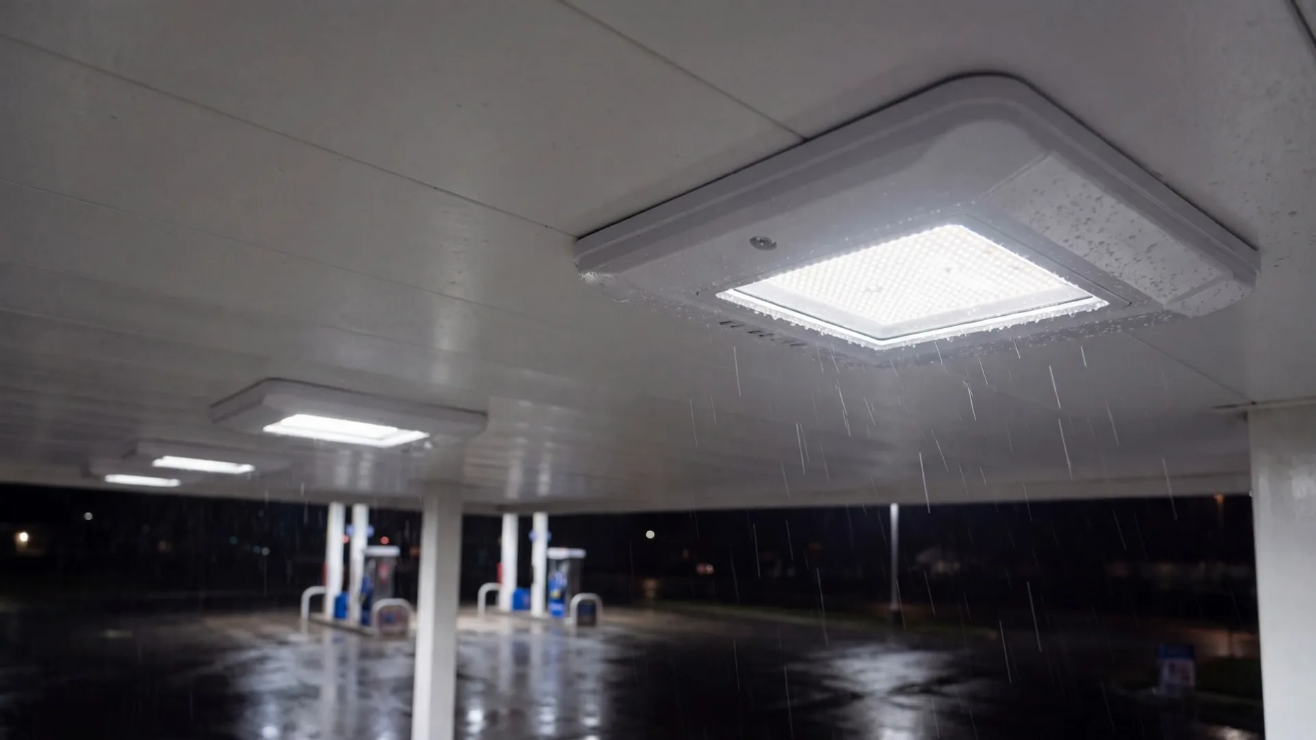 Canopy · loop construcción · techumbre con lluvia · póster - Jungo Lighting
