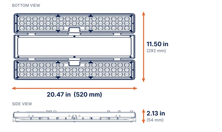 Orion HO dibujo dimensiones EN - Jungo Lighting