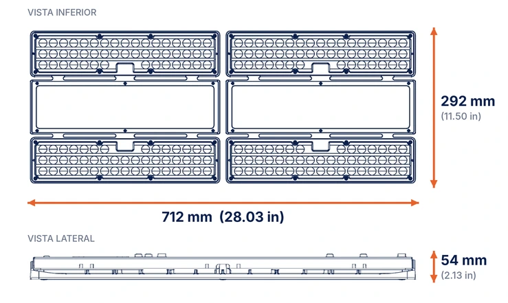 Orion SHO dibujo dimensiones ES - Jungo Lighting