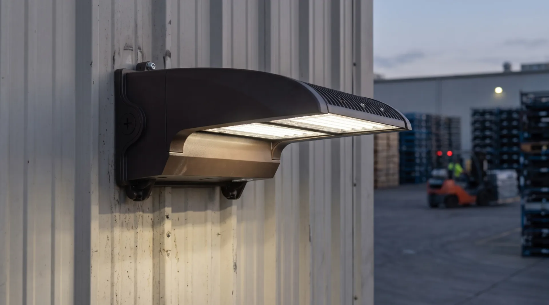 Wall Pack Industrial montada en muro exterior